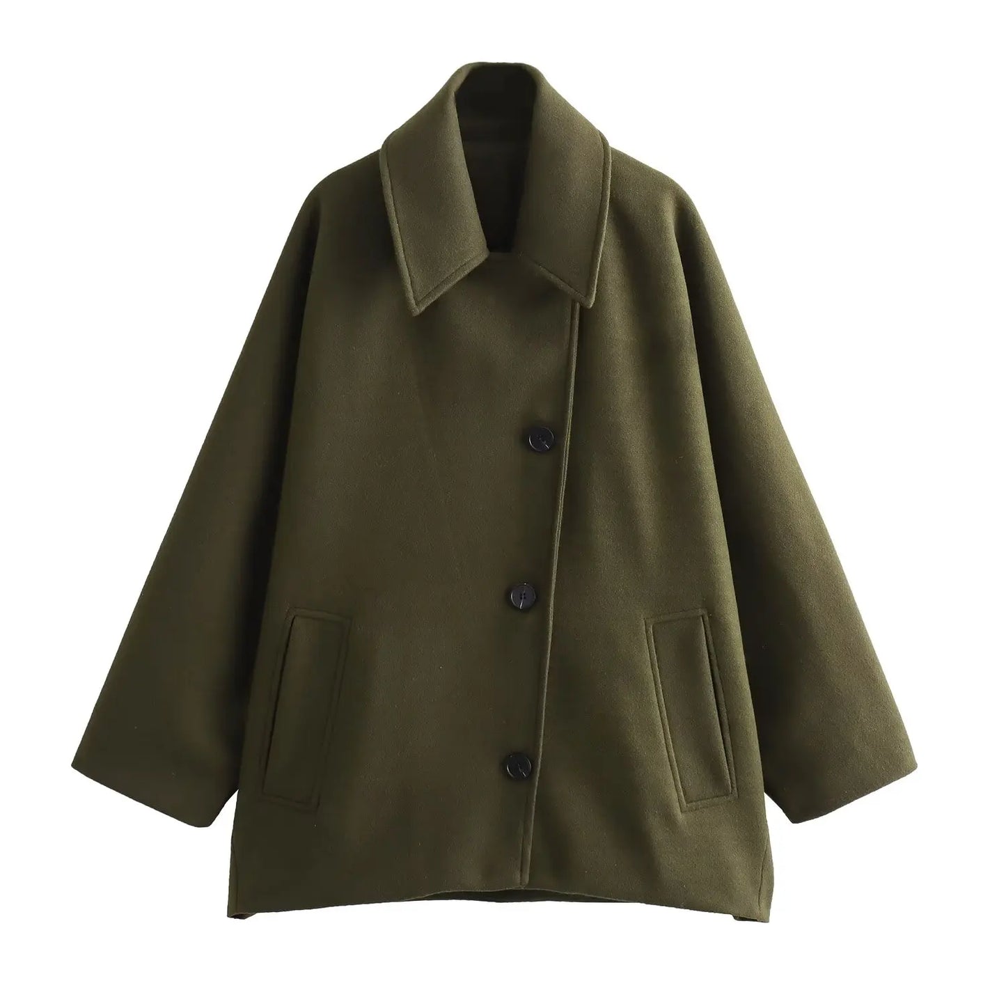 Intims - Manteau Classique Court à Grandes Poches pour Femme - 38124FR