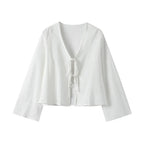 Intims - Chemisette à lacets en coton & en lin pour femme - 46291FR