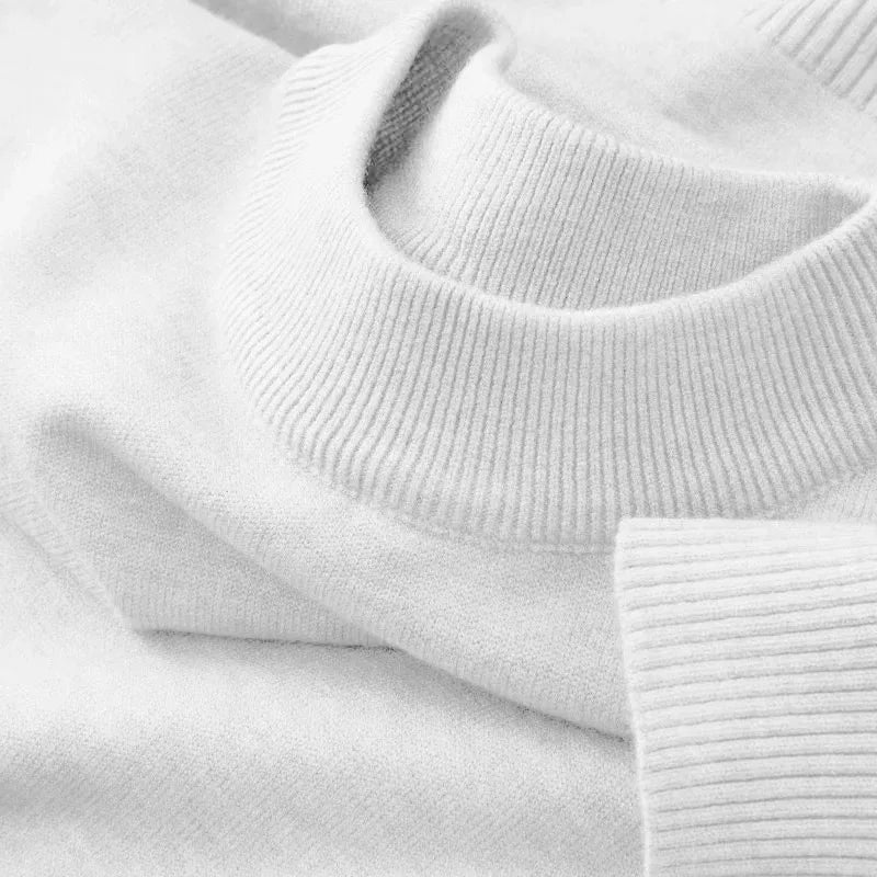 Men's BASIC Round Neck Wool Knit Sweater
