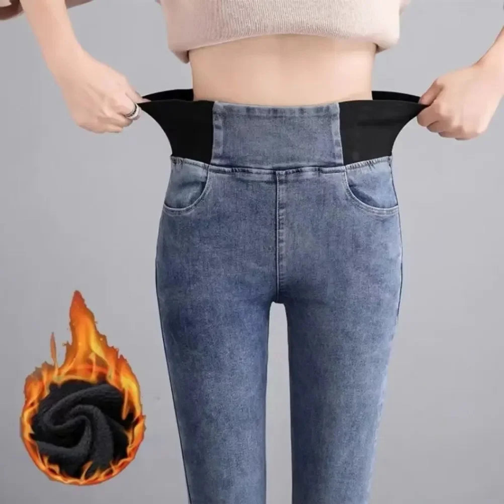 Jegging avec Doublure Polaire et à Taille Élastique