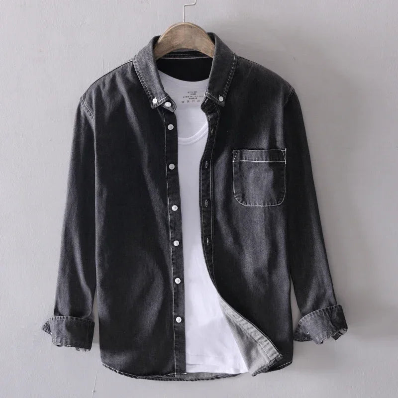 Intims - Chemise en Jean 100% Coton à Manches Longues pour Hommes - 58231FR