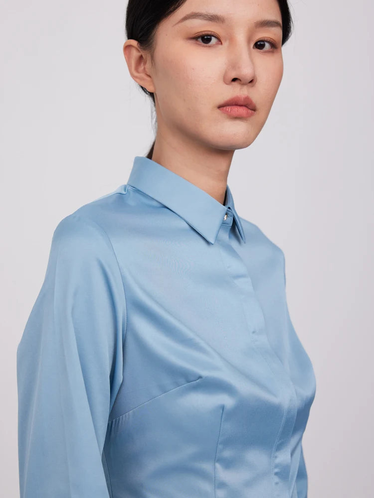 Intims - Chemise à manches longues toucher soie pour Femmes - 94827FR