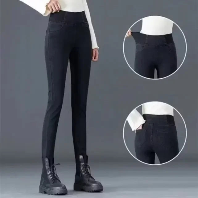 Jegging avec Doublure Polaire et à Taille Élastique
