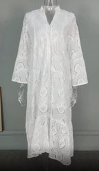 Intims - Robe chemise à broderie longue ample et à manches évasées - 37713FR
