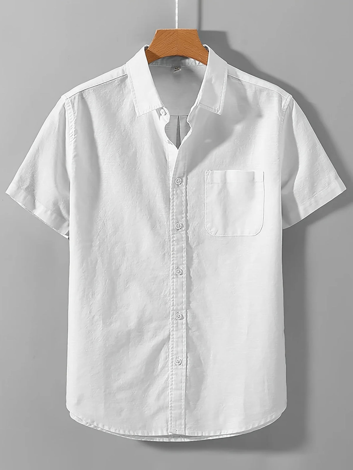 Chemise à Manches Courtes en Coton 100% pour Hommes — Décontractée et Respirante
