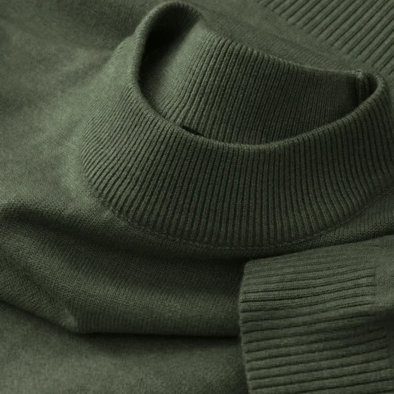 Pull Tricot BASIC en Laine à Col Rond - Homme