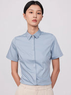 Intims - Chemise d'Été Sans Poche à Manches Courtes Col Classique pour Femme - 10001FR