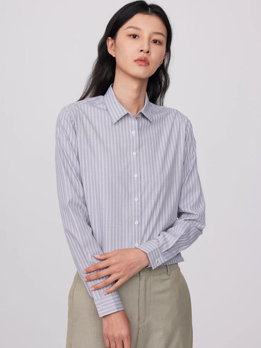 Intims - Chemise Rayée Décontractée en Fibre de Bambou pour Femmes - 00125FR