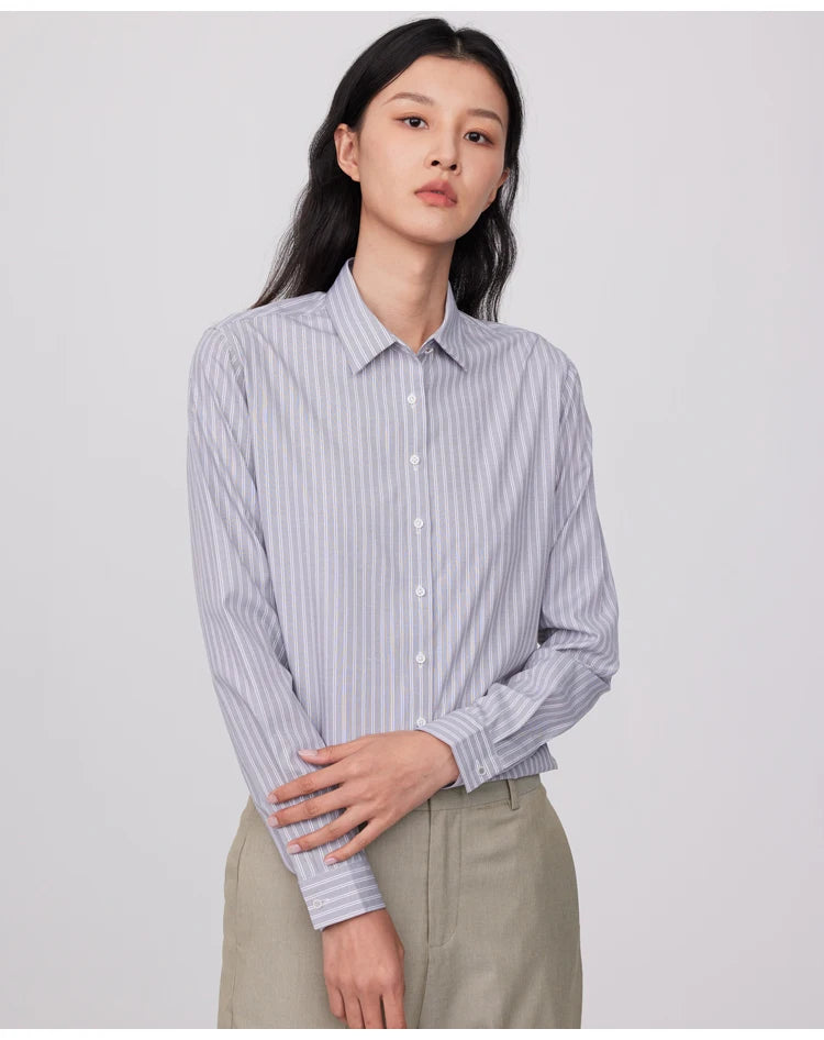 Intims - Chemise Rayée Décontractée en Fibre de Bambou pour Femmes - 00125FR
