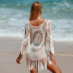Intims - Robe Courte de Plage en Crochet à Franges pour Femmes - 56284FR