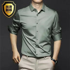 Chemise en Satin pour Homme S-6XL - 12 Couleurs