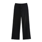 Ensemble 2PCS Texturé Veston Sans Manche à Bouton & Pantalon Élastique