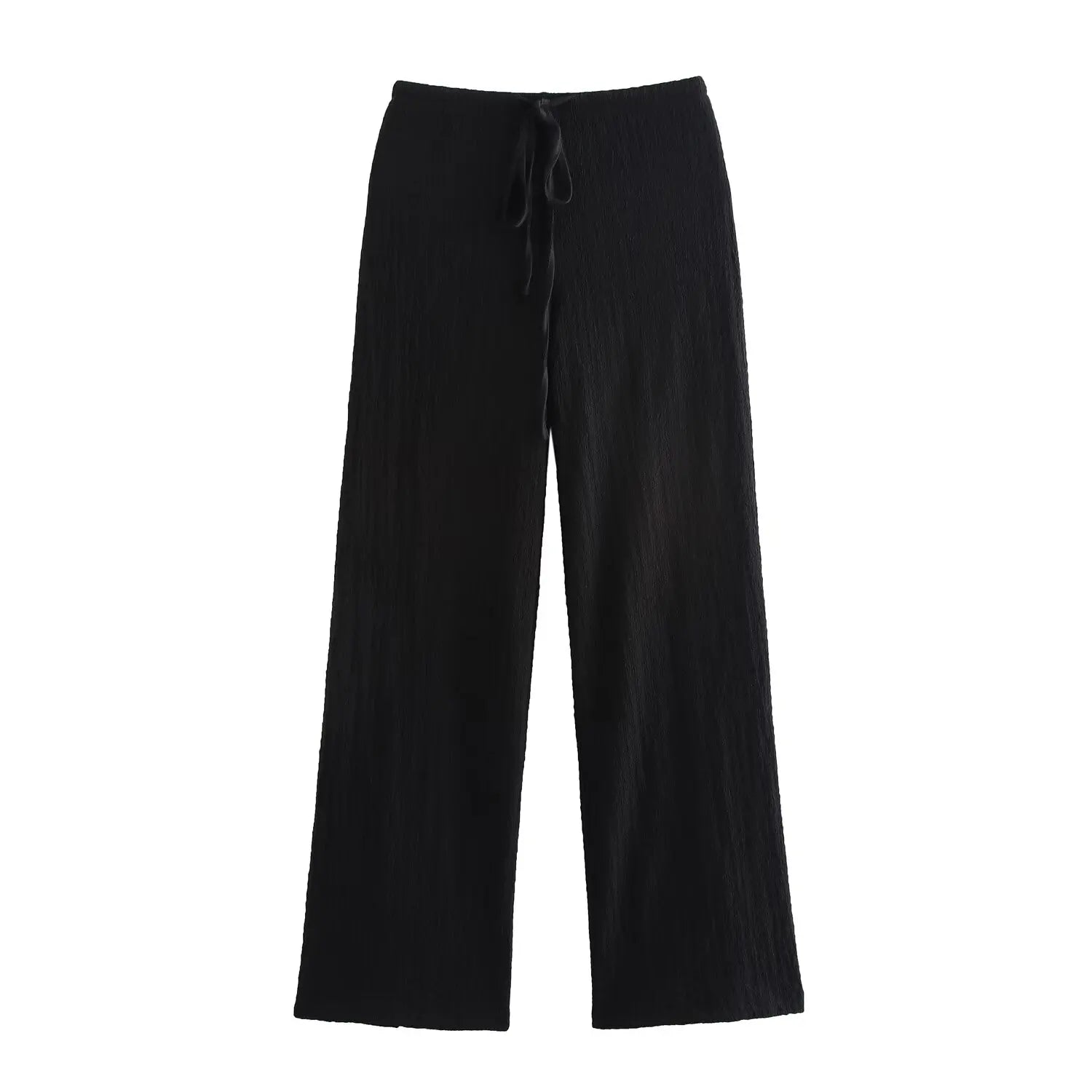 Ensemble 2PCS Texturé Veston Sans Manche à Bouton & Pantalon Élastique