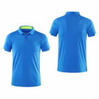 Polo homme manches courtes à séchage rapide — col revers respirant