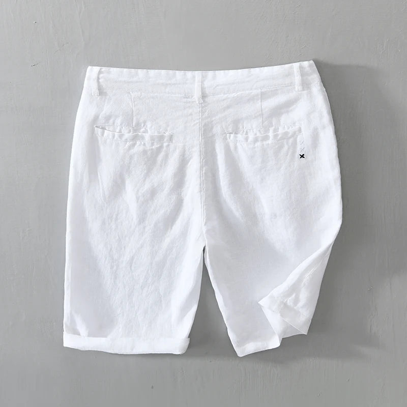 Short d'Été en Lin Pur pour Hommes Couleurs neutres - 75319FR