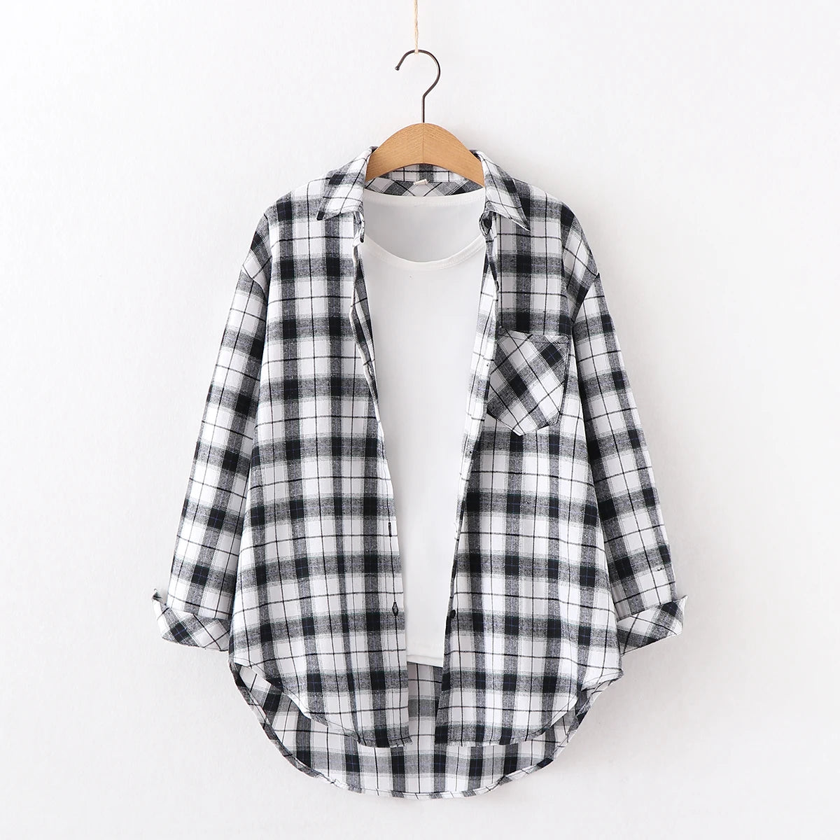 Chemise à Carreaux en Flanelle pour Femme - 10 Couleurs