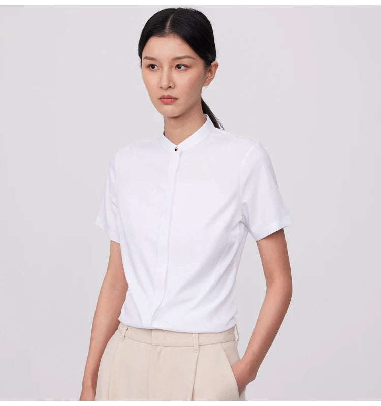 Intims - Chemisier Slim Fit Col Officier pour Femmes - 00123FR