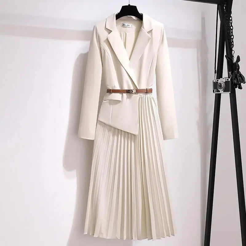 Intims - Robe 2 en 1 avec Ceinture Veste Tailleur et Jupe Plissée - 19482FR