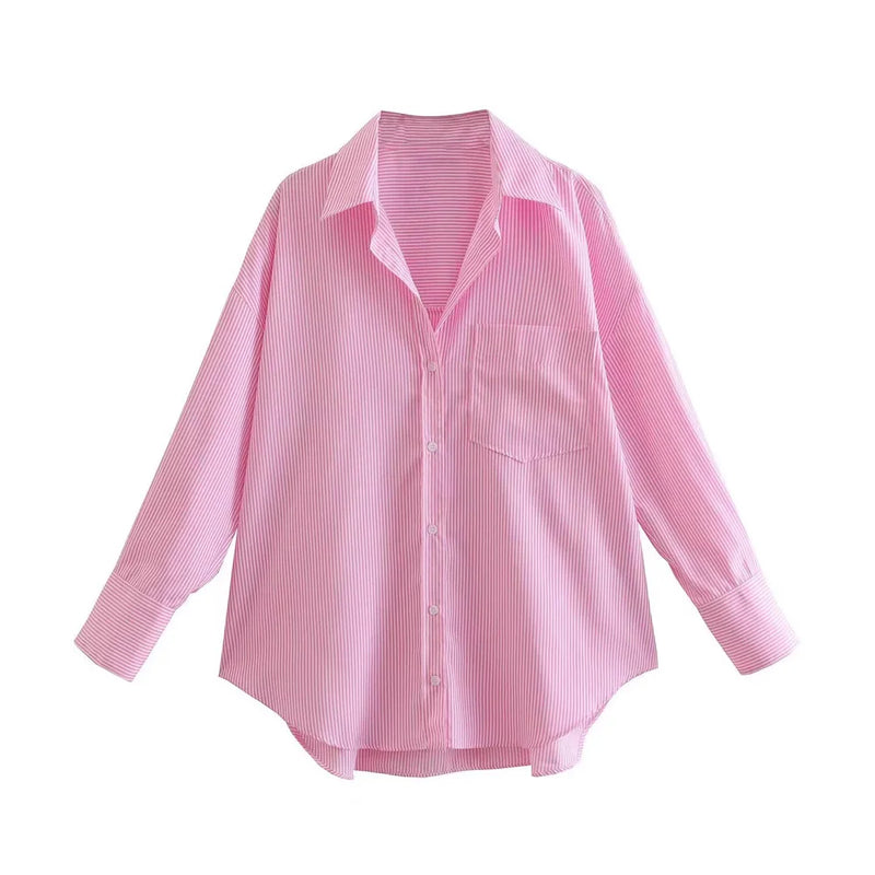 Intims - Chemise en popeline de coton rayée - 52781FR