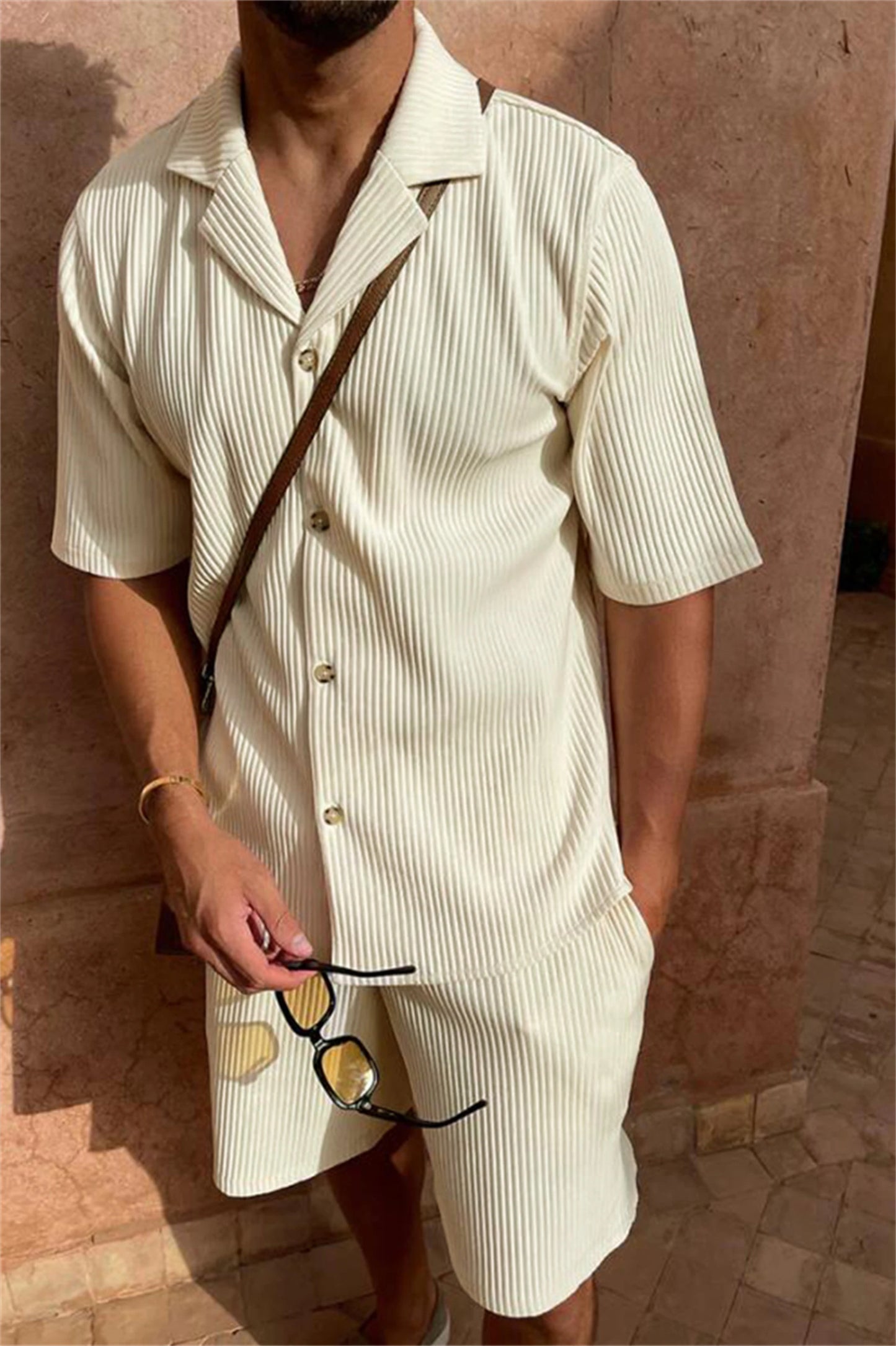 Ensemble Chemise & Short en Velours Côtelé - Tendance 2025