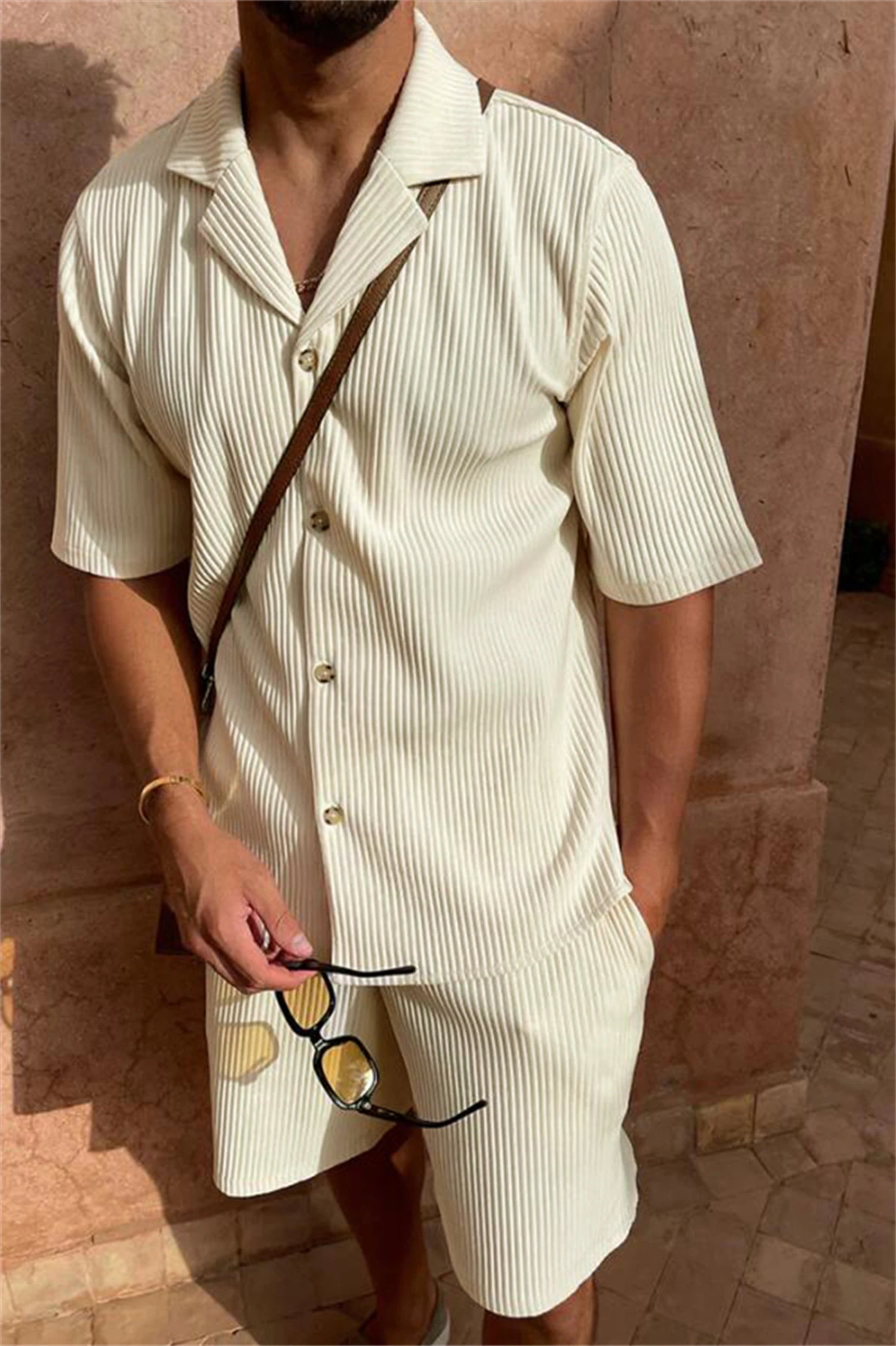 Ensemble Chemise & Short en Velours Côtelé - Tendance 2025