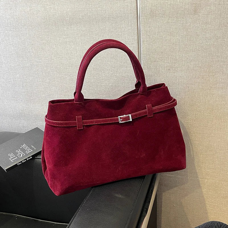 Intims - Sac à Main Luxueux en Daim avec Boucle - 73921FR