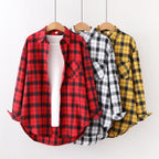 Chemise à Carreaux en Flanelle pour Femme - 10 Couleurs