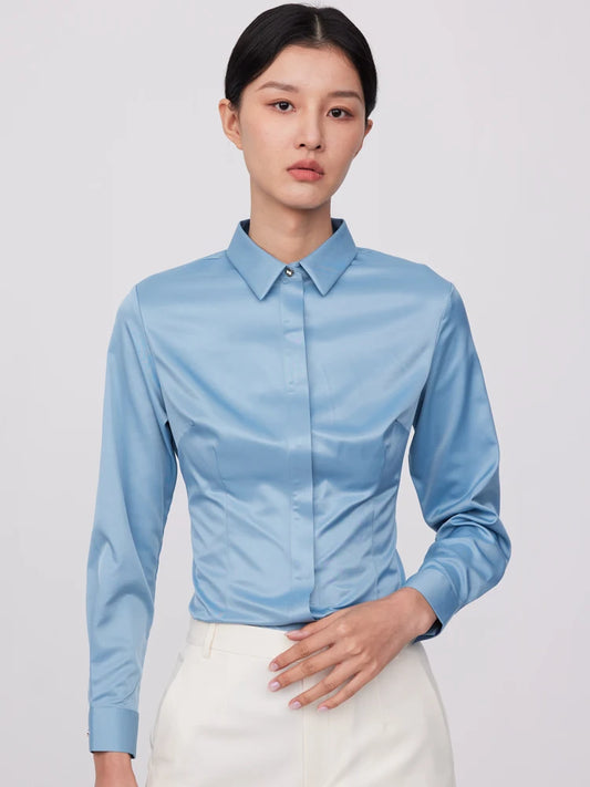 Intims - Chemise à manches longues toucher soie pour Femmes - 94827FR
