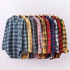Chemise en Flanelle à Carreaux pour Femme - 13 Couleurs