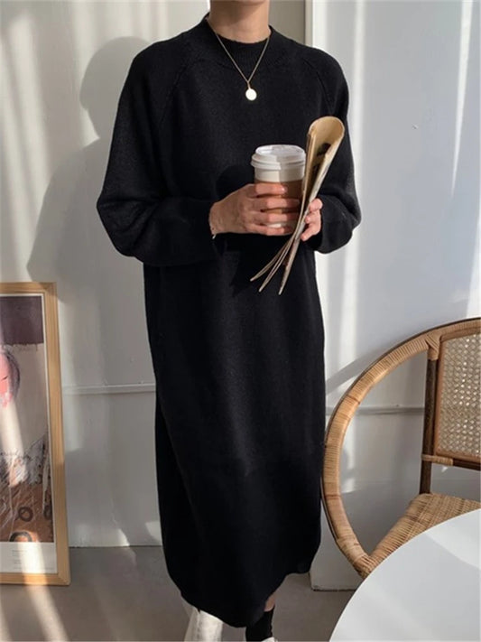 Intims - Robe Longue Décontractée à Maille & Col Rond pour Femme - 10001FR