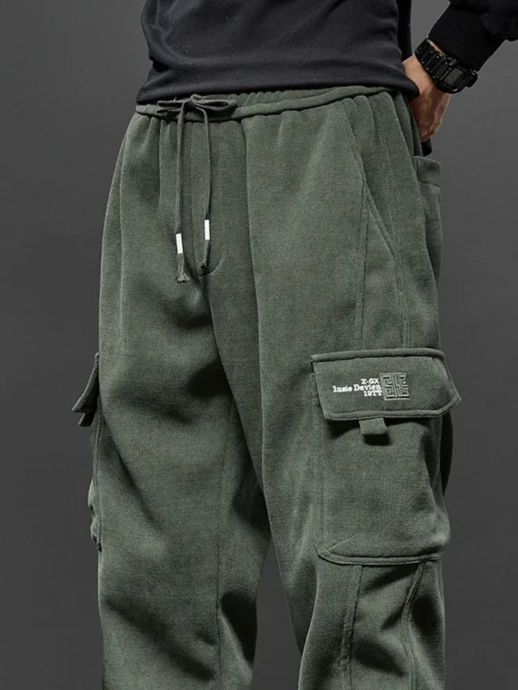 Pantalon Jogging Cargo à Taille Élastique pour Homme