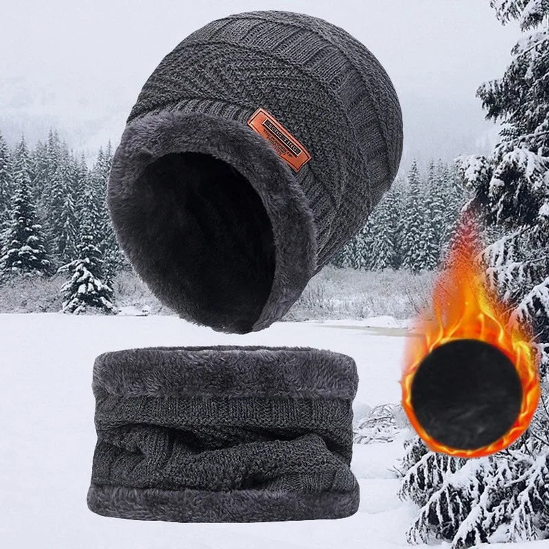 Ensemble Hiver Homme – Bonnet & Tour de Cou Polaire