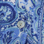 Intims - Ensemble Chemisier Imprimé Bandana Bleu et Pantalon Large Taille Haute pour Femme - 97531FR