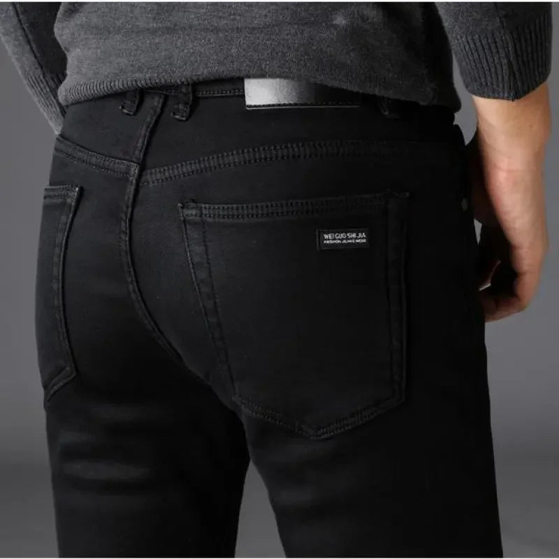 Intims - Jean Stretch Noir Coupe Classique Droite pour Hommes - 37429FR
