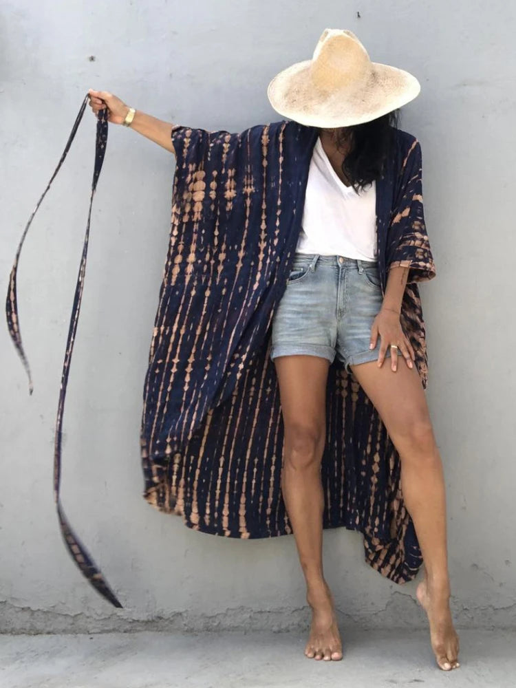 Intims - Kimono de Plage léger à Tie-Dye et Imprimé - 86420FR