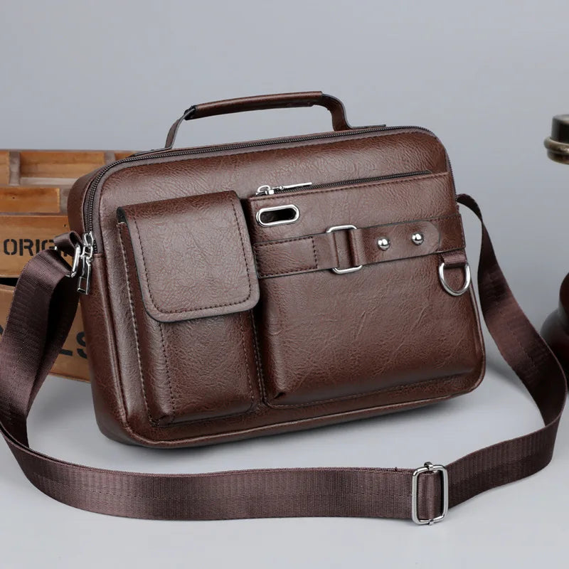 Sac Bandoulière à Multi-Poches en Cuir PU