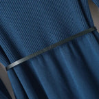 Intims - Robe en maille chaude à Col V torsadé et à Ceinture - 58214FR
