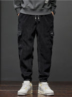 Pantalon Jogging Cargo à Taille Élastique pour Homme