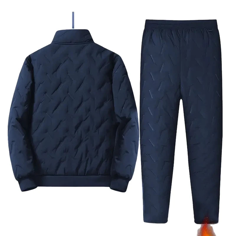 Ensemble Matelassé Imperméable Doublure Polaire pour Homme - Veste + Jogging