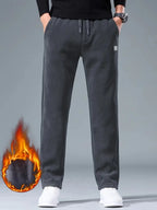 Pantalon Casual Ample en Velours Côtelé & Doublure Polaire - Homme