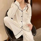 Pyjama Côtelé Chemise & Pantalon - Mi-Saison
