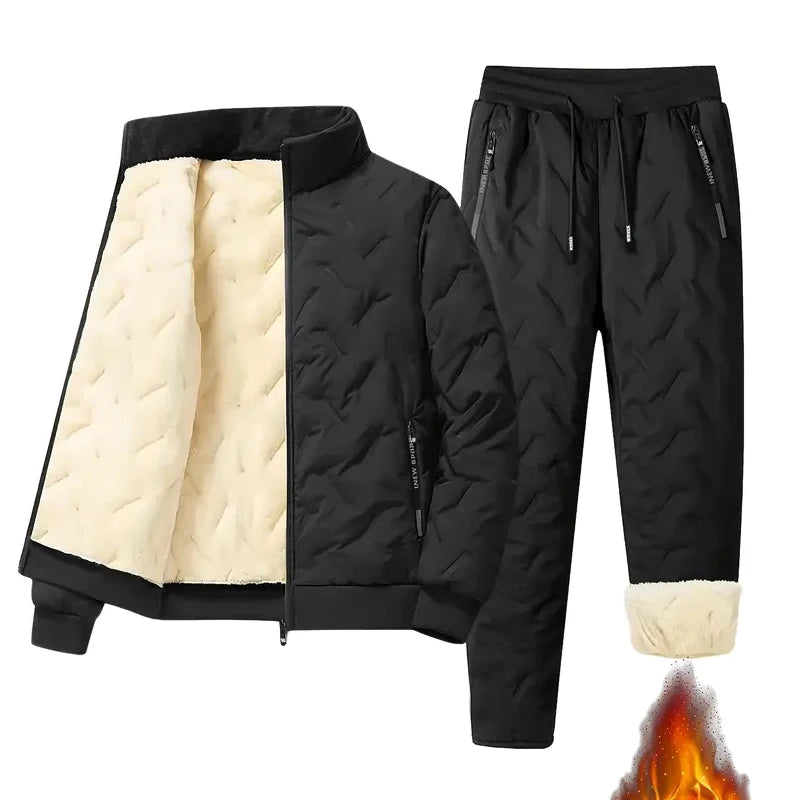 Ensemble Matelassé Imperméable Doublure Polaire pour Homme - Veste + Jogging