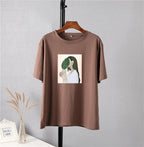T-shirt en Coton ample à imprimé Femme tropical