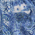 Intims - Ensemble Chemisier Imprimé Bandana Bleu et Pantalon Large Taille Haute pour Femme - 97531FR