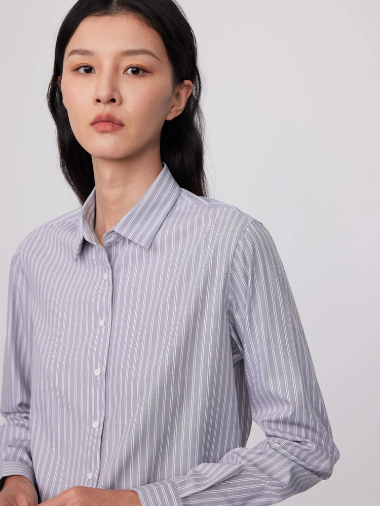 Intims - Chemise Rayée Décontractée en Fibre de Bambou pour Femmes - 00125FR
