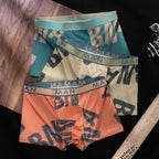 Intims - Lot de 12 boxers en soie glacée à écritures - 94752FR