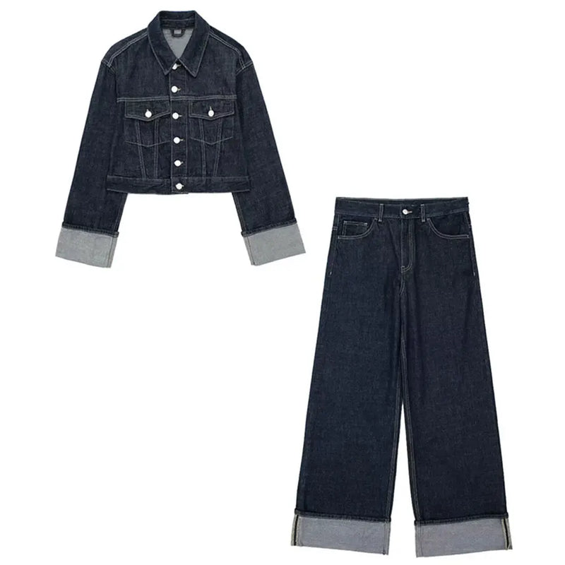 Intims - Ensemble Veste & Pantalon en Jean Bleu Foncé - 38421FR