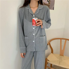 Pyjama boutonné en Coton Modal - Femme