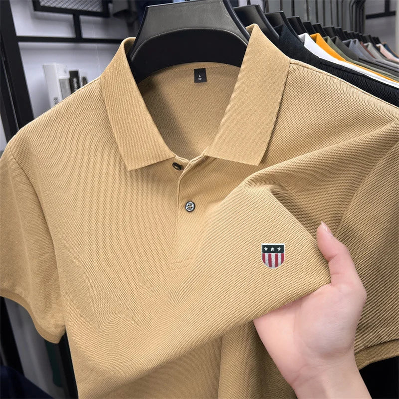 Men's Luxury 100% Cotton Polo Shirt - 23 Timeless Colors