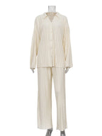 Intims - Ensemble chemise & pantalon ample plissé Beige - 16930FR